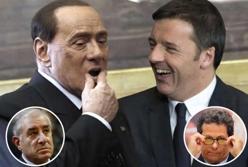 silvio berlusconi matteo renzi gianfranco micciche marcello dellutri dell'utri