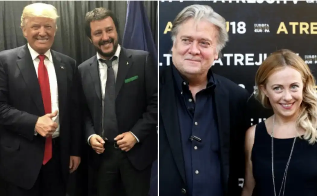 donald trump steve bannon giorgia meloni matteo salvini