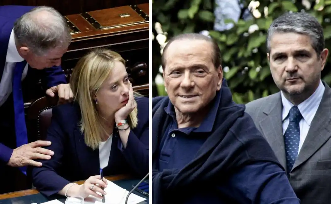 giorgia meloni adolfo urso valentino valentini silvio berlusconi