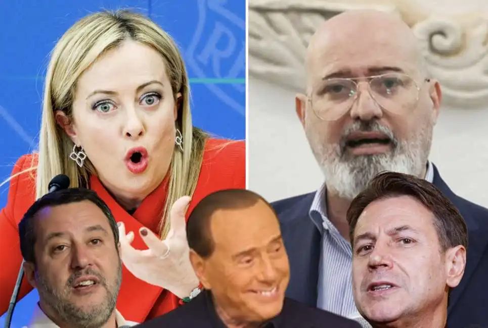 giorgia meloni bonaccini salvini berlusconi conte