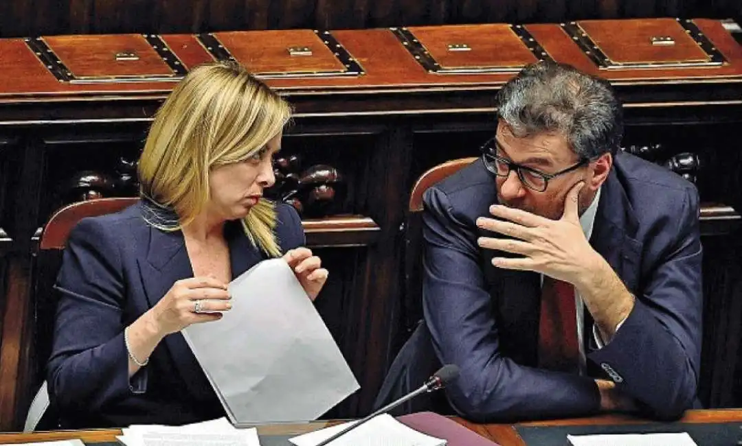 giorgia meloni e giancarlo giorgetti