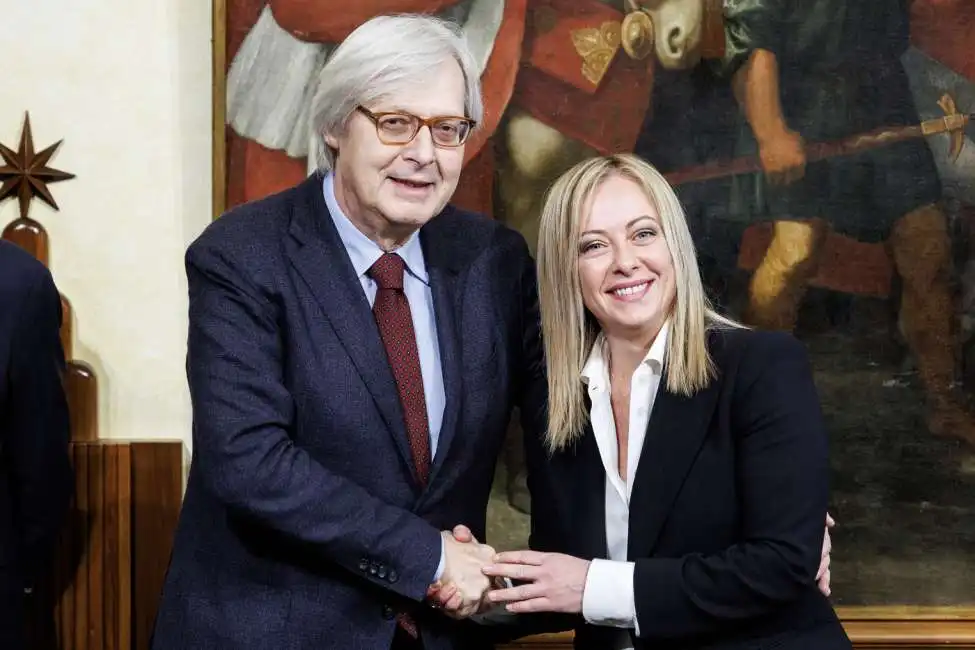 giorgia meloni e vittorio sgarbi 1