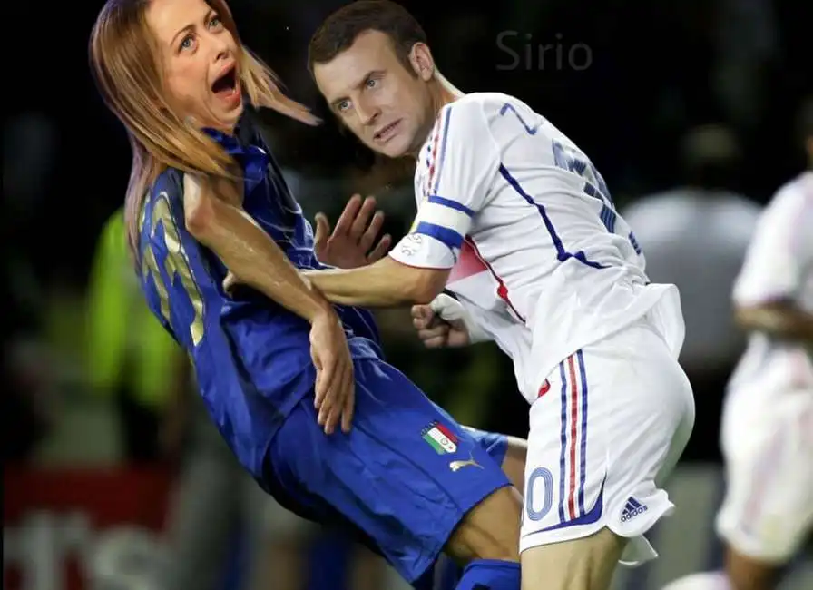 giorgia meloni emmanuel macron meme