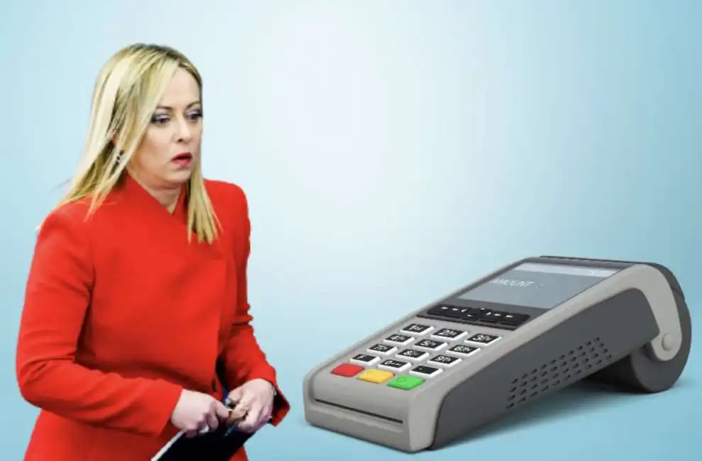 giorgia meloni pos bancomat contactless 