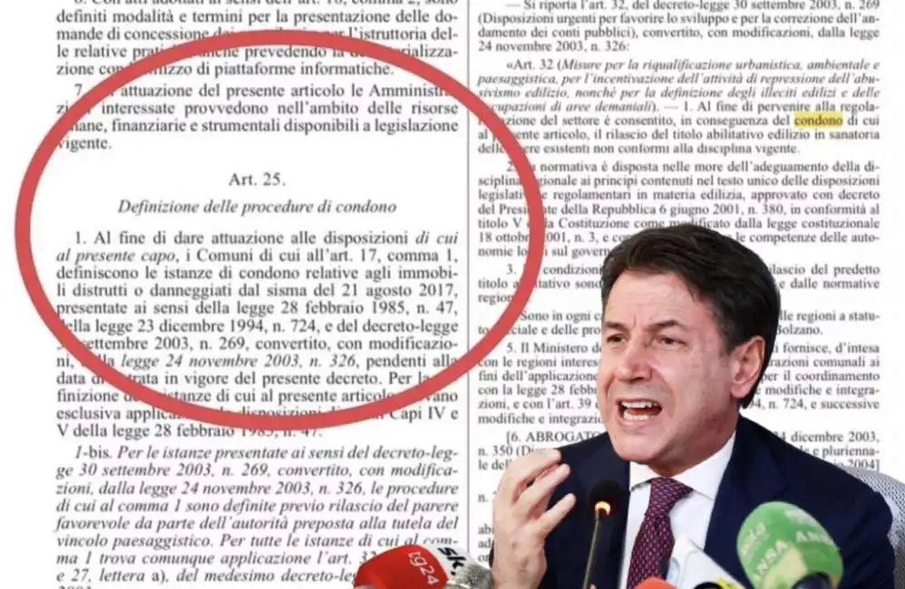 giuseppe conte condono ischia 