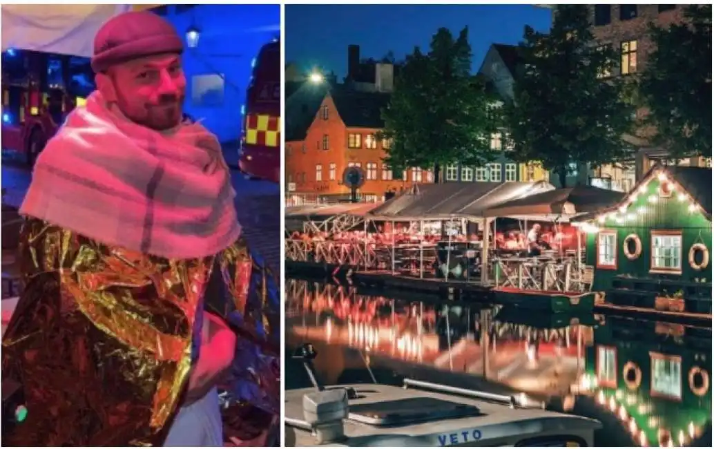 luca morelli salva uomo nel canale a copenaghen