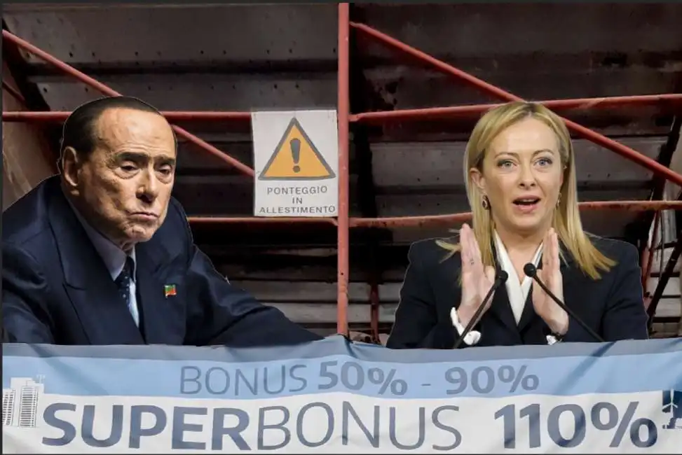 silvio berlusconi giorgia meloni superbonus 