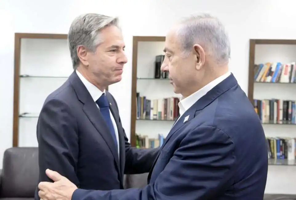 antony blinken - benjamin netanyahu 