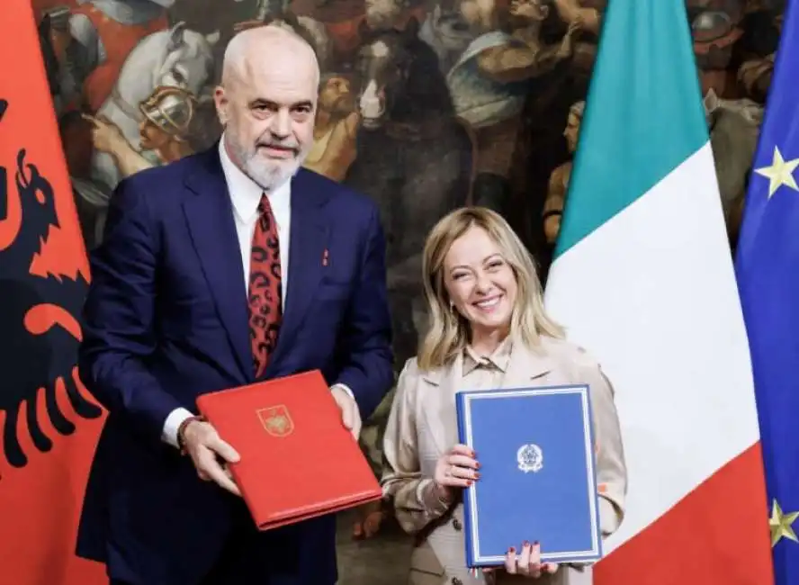 edi rama giorgia meloni albania italia 