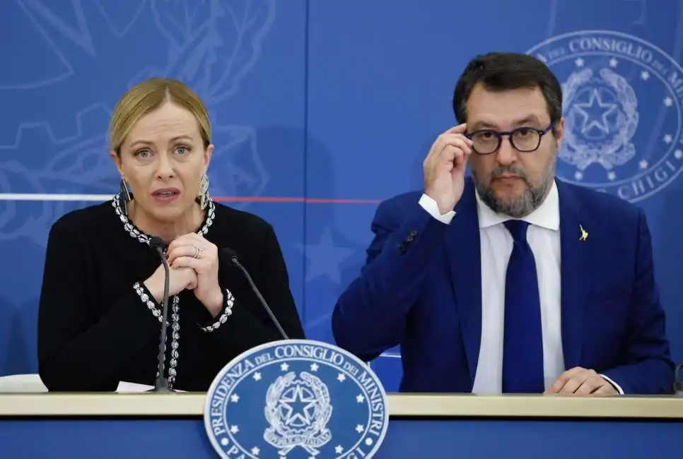 giorgia meloni - matteo salvini. 