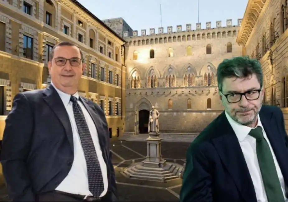 giuseppe castagna giancarlo giorgetti mps monte dei paschi di siena 