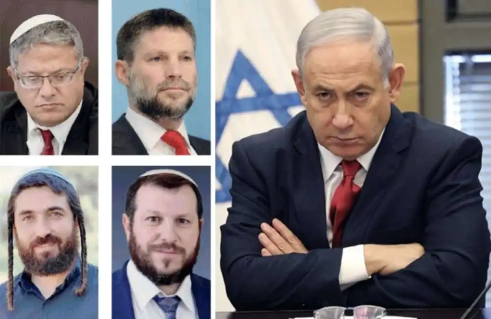 itamar ben gvir - bezalel smotrich - zvi sukkot - amihai eliyahu benjamin netanyahu 