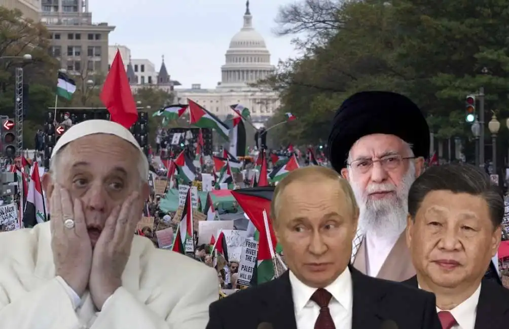 papa francesco manifestazioni palestina vladimir putin xi jinping ali khamenei