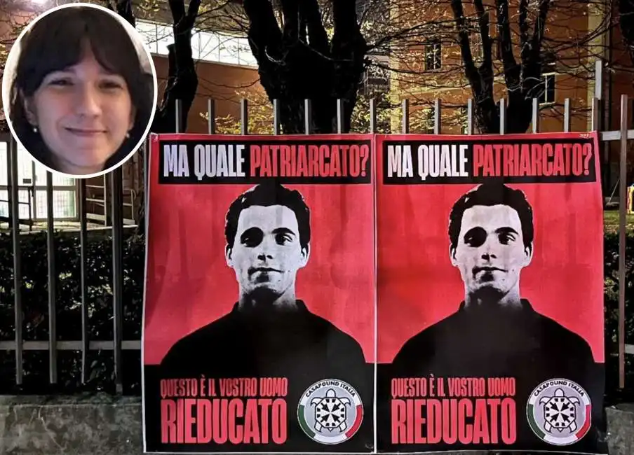 poster di casapound su filippo turetta giulia cecchettin 