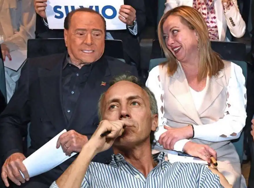 silvio berlusconi giorgia meloni marco travaglio 