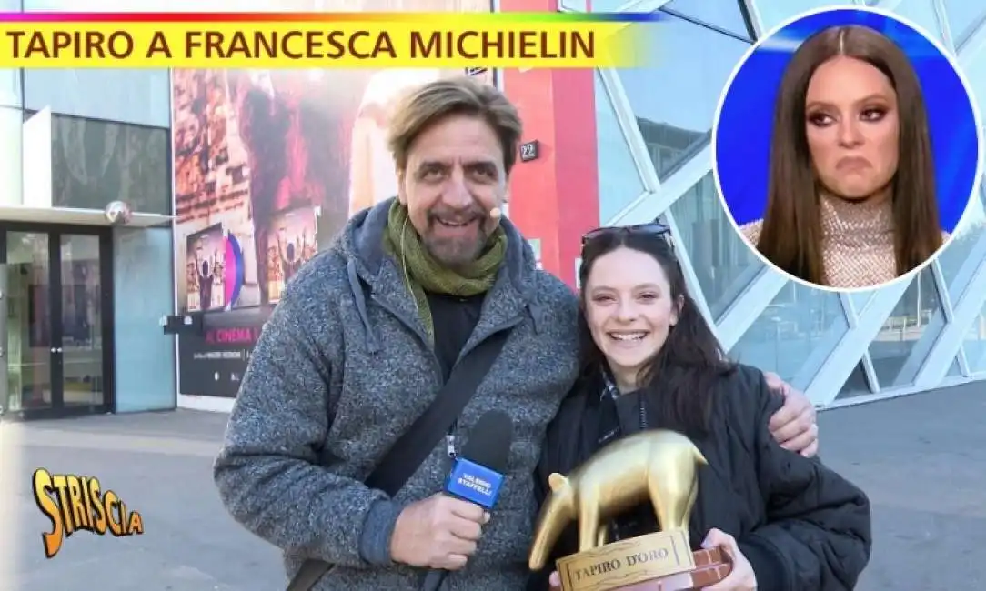 striscia la notizia tapiro a francesca michielin 