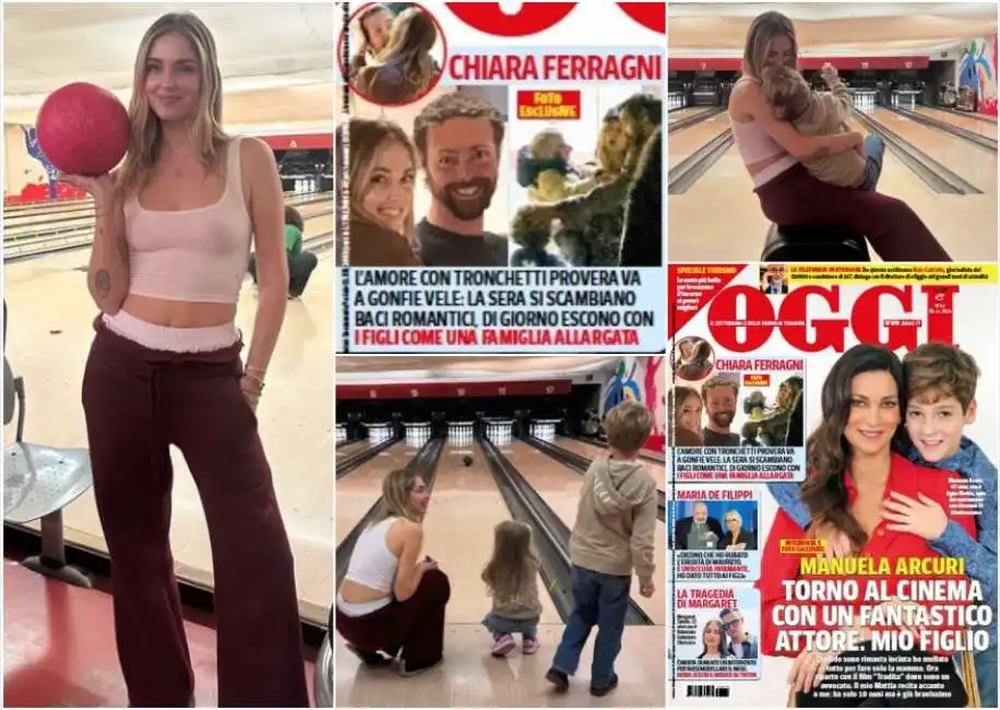 chiara ferragni giovanni tronchetti provera al bowling 