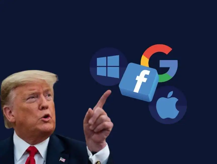 donald trump big tech silicon valley facebook microsoft apple google 