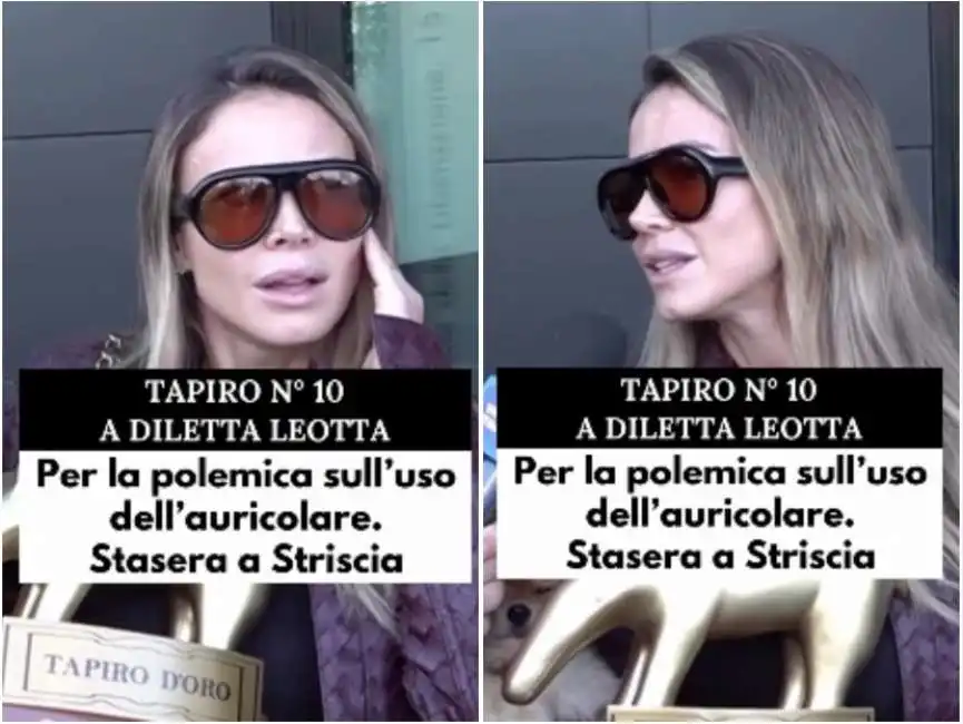 striscia consegna tapiro a diletta leotta