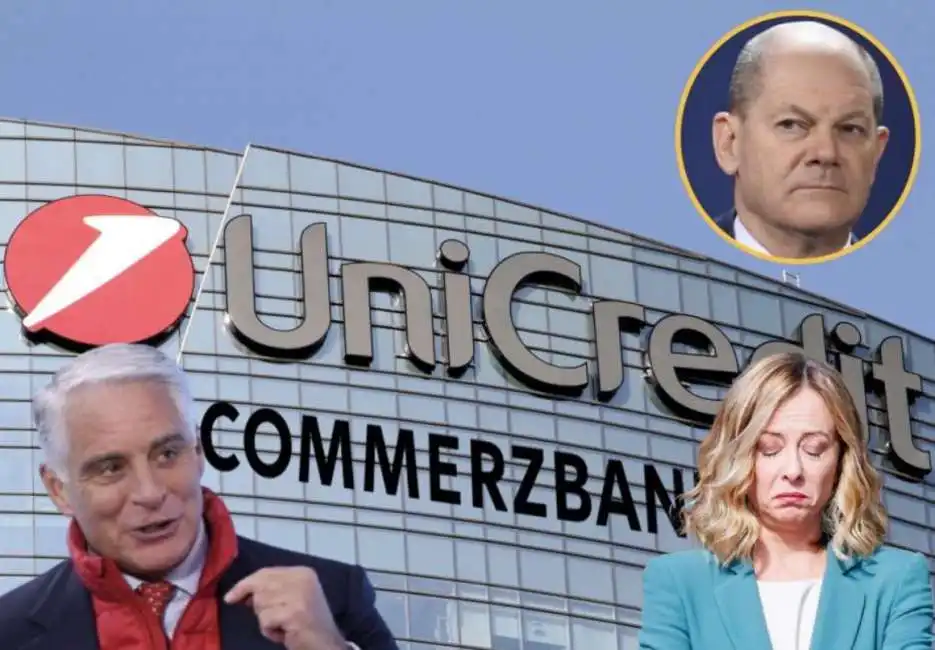 unicredit commerzbank orcel giorgia meloni olaf scholz