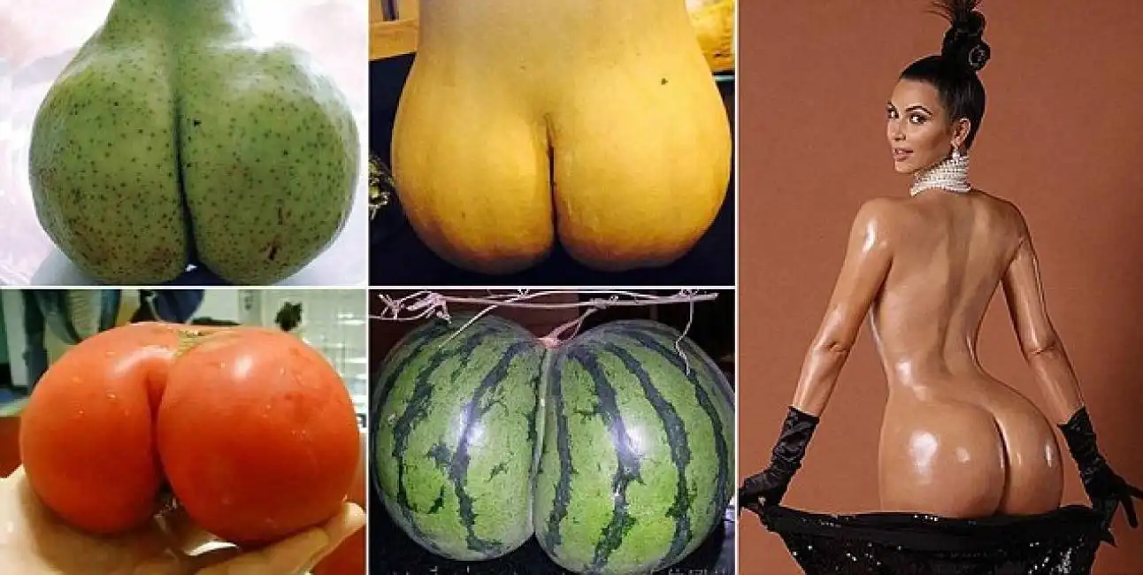 culo frutta verdura kim kardashian