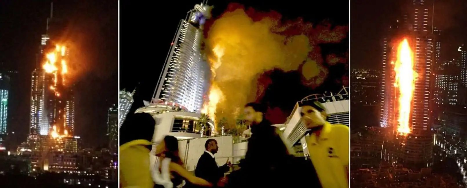 incendio all’hotel address downtown, un palazzo del centro di dubai 