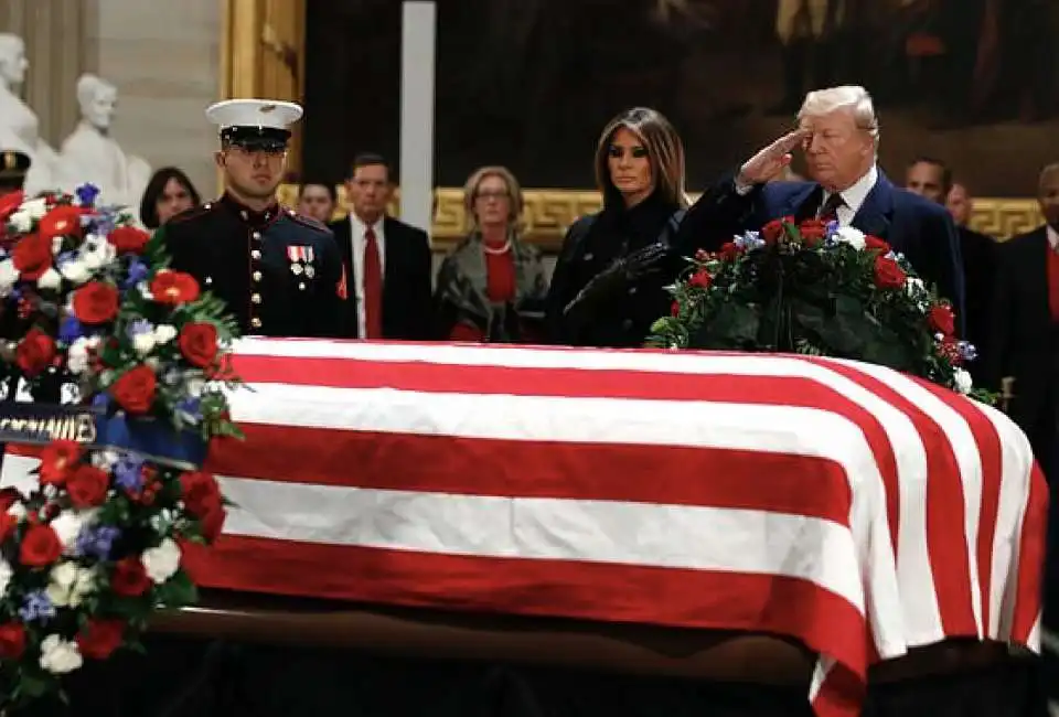 donald trump funerali george h.w. bush