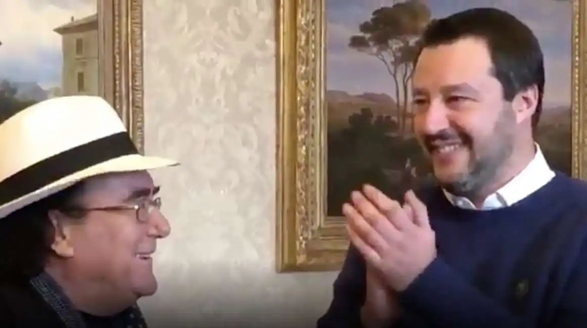 matteo salvini con al bano