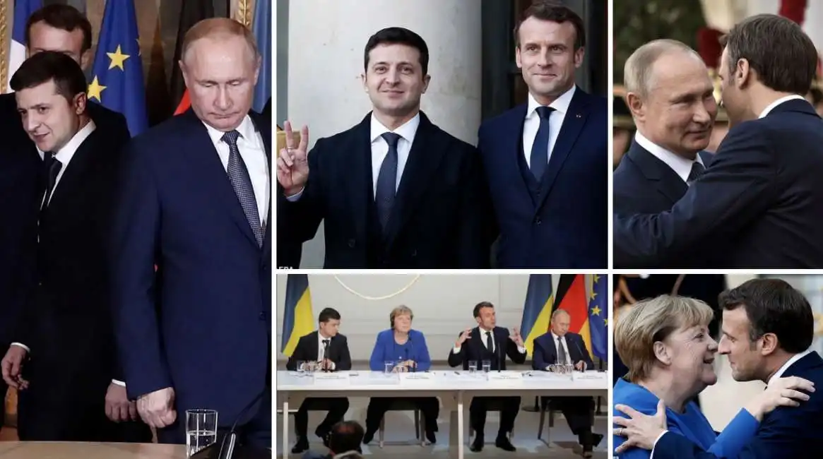 2019normandia putin zelensky macron merkel