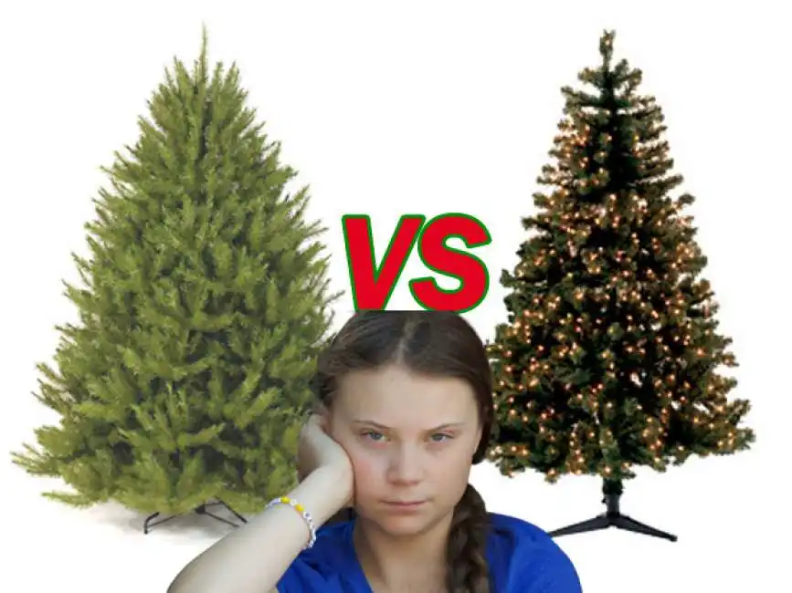 alberi di natale greta thunberg