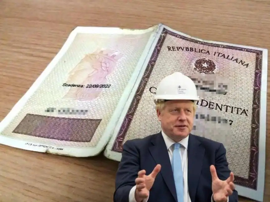 carta di identita' boris johnson visto regno unito brexit