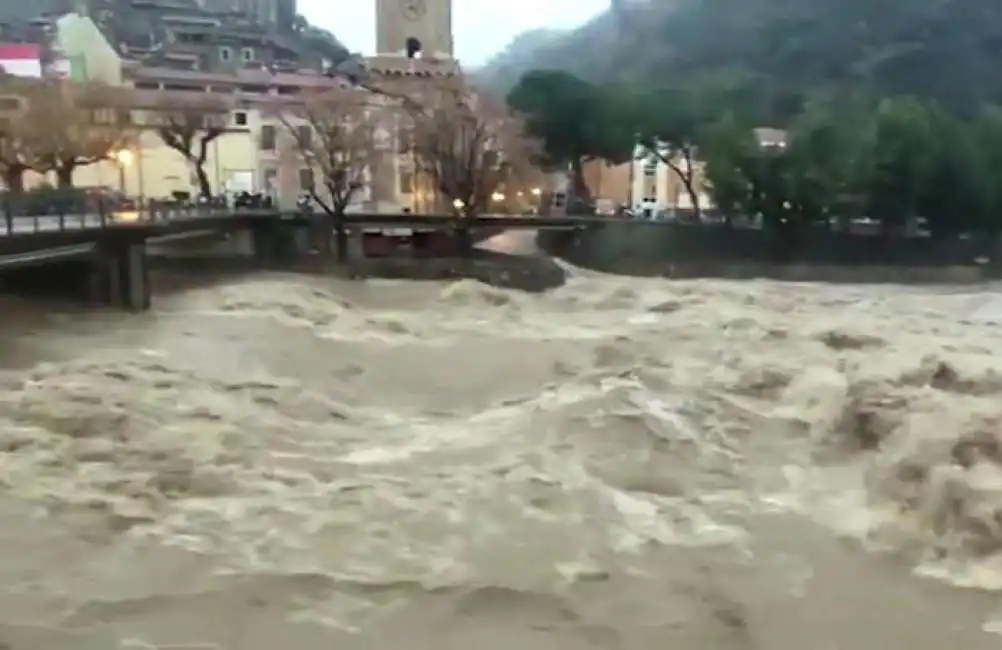 torrente nervia esonda maltempo liguria