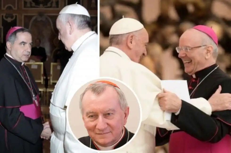 becciu bergoglio parolin galantino papa francesco 