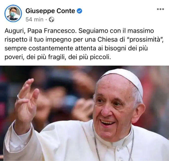 bergoglio papa francesco giuseppe conte