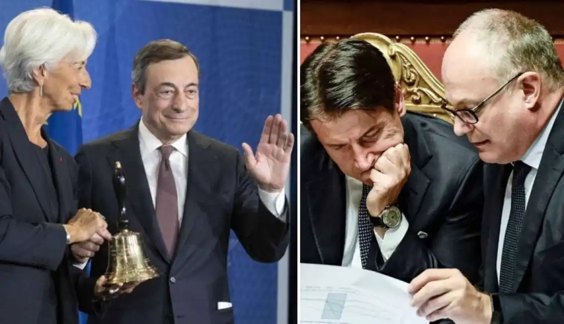 christine lagarde mario draghi conte gualtieri 