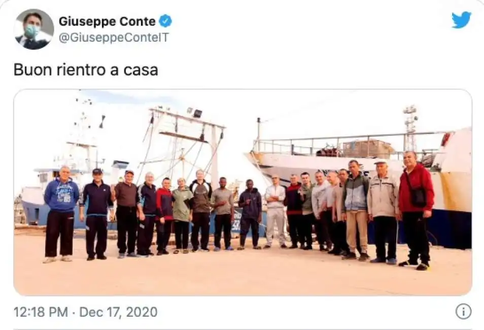 giuseppe conte pescatori libia bengasi