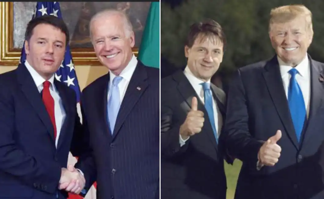 renzi biden conte trump