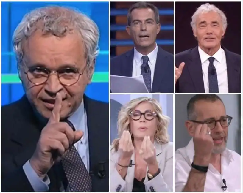 enrico mentana myrta merlino giovanni floris massimo giletti corrado formigli la7 