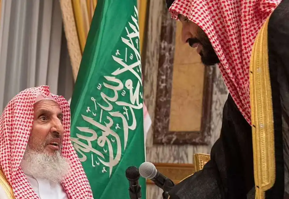 mohammed bin salman con il gran mufti arabia saudita