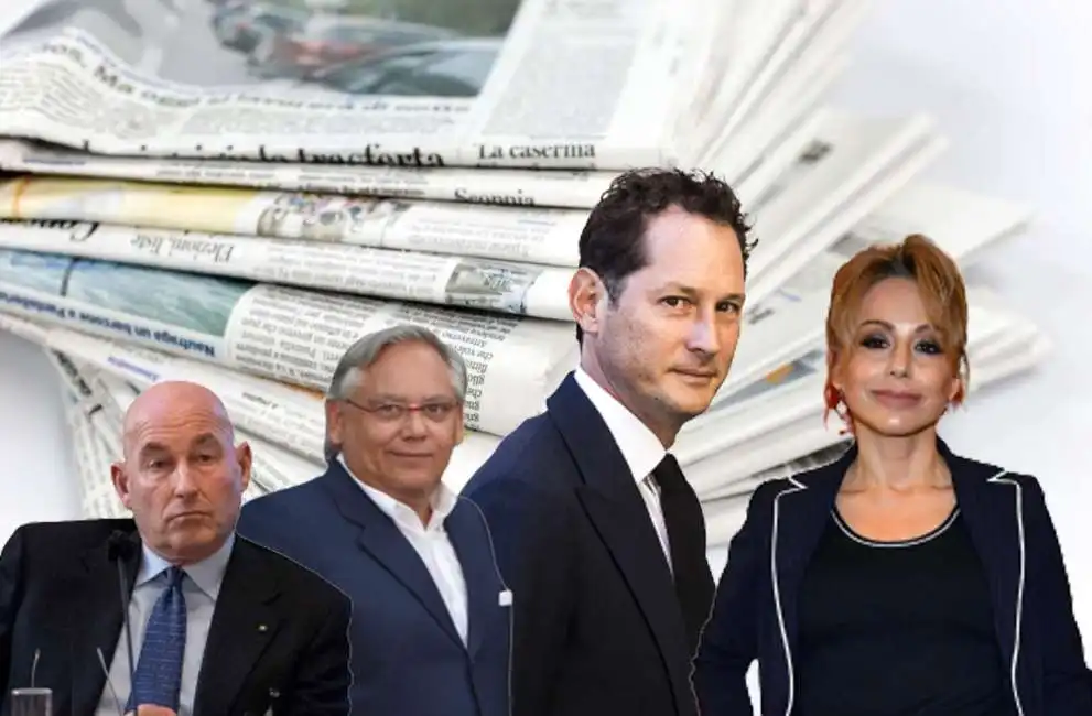 andrea riffeser monti, giampaolo angelucci, john elkann, marina berlusconi