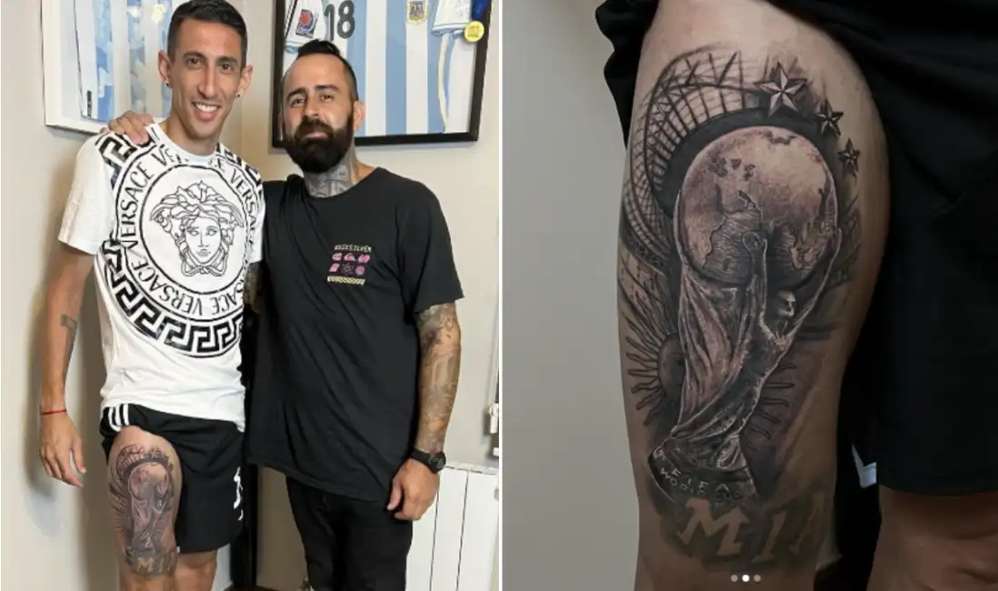 angel di maria tatuaggio coppa del mondo