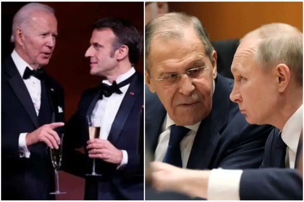 biden macron putin macron