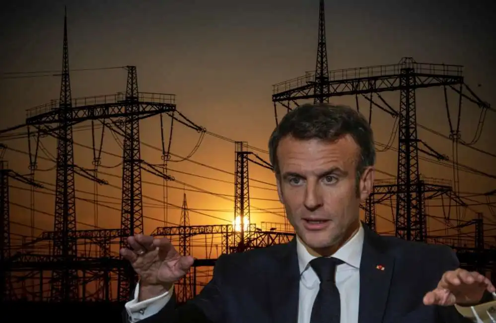 emmanuel macron energia elettrica corrente 