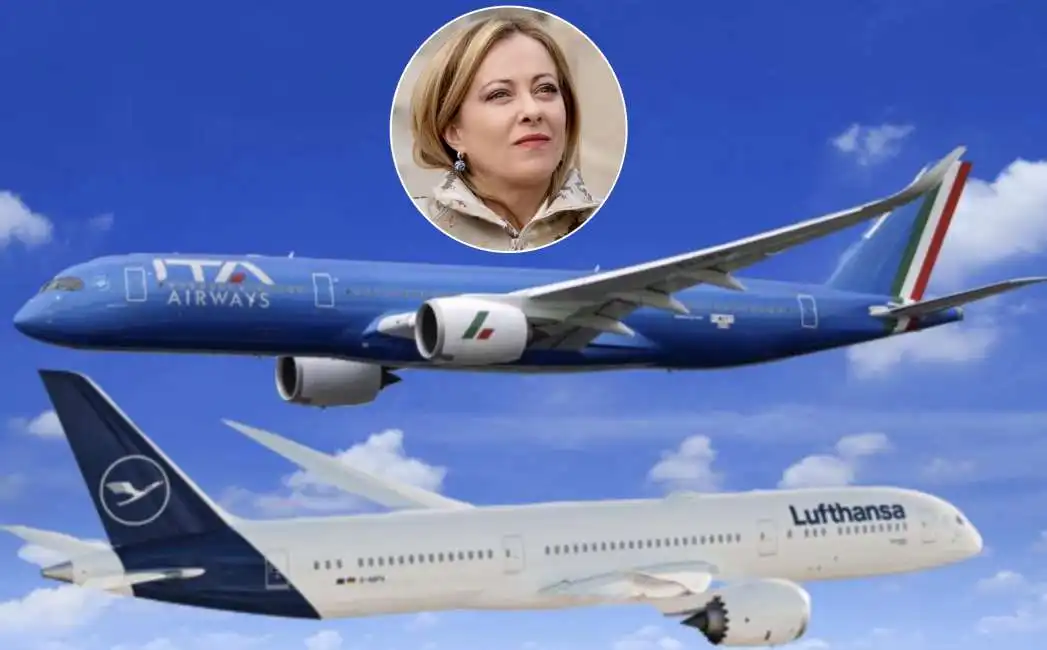 giorgia meloni ita airways lufthansa 