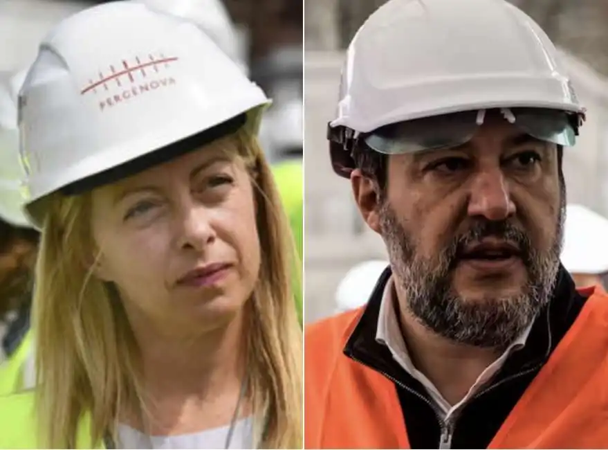 giorgia meloni matteo salvini cantiere appalti