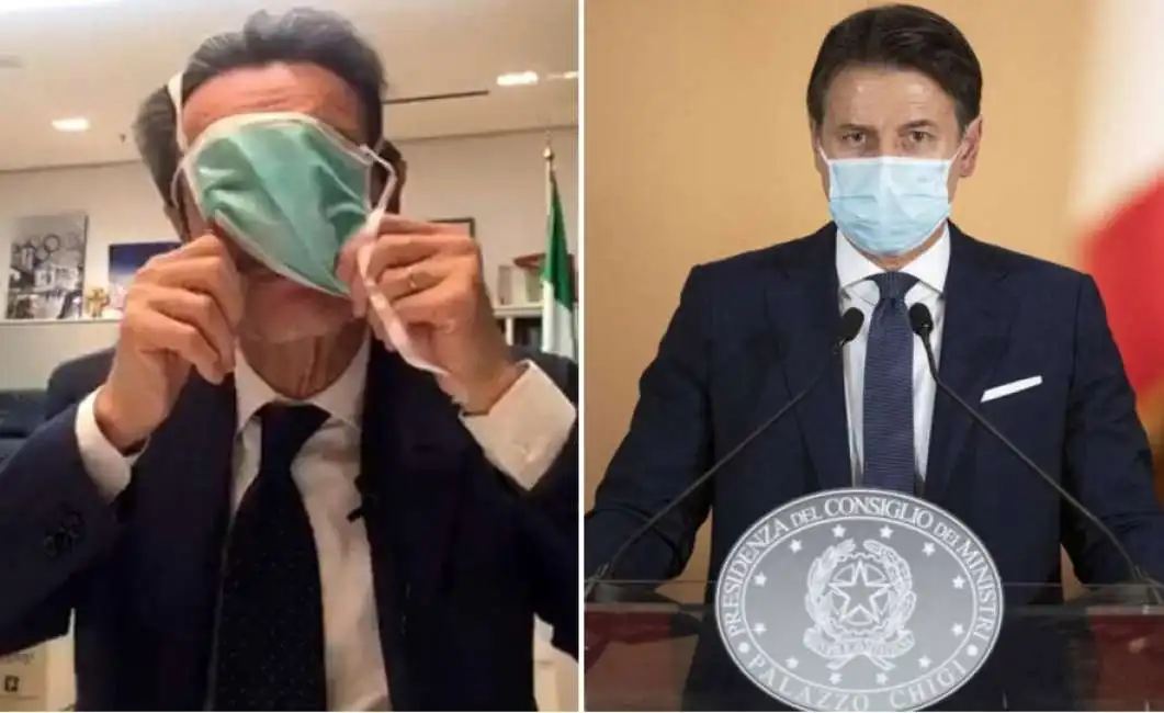 giuseppe conte attilio fontana zona rossa