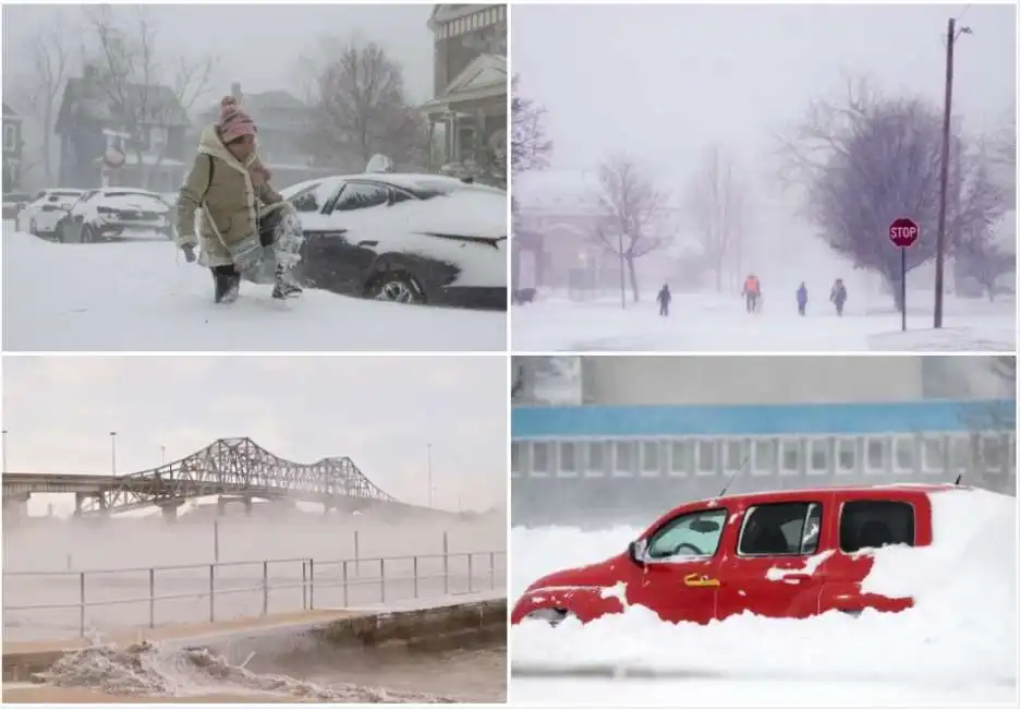 tempesta neve ghiaccio usa stati uniti buffalo