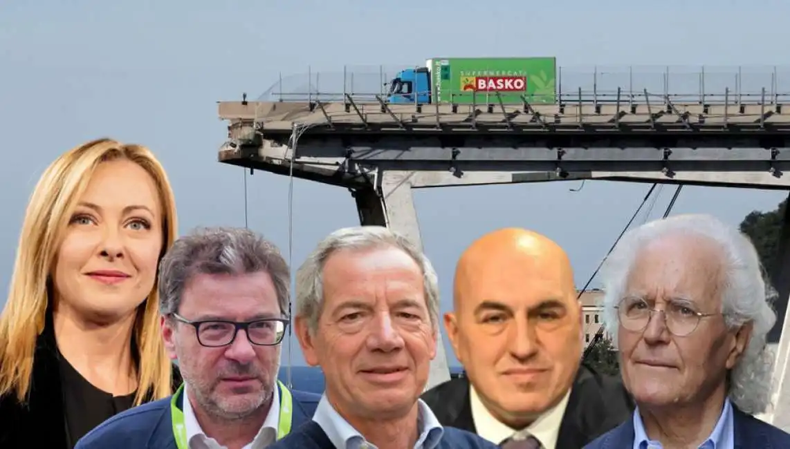 meloni crosetto aspi bertolaso giorgetti ponte morandi autostrade luciano benetton 