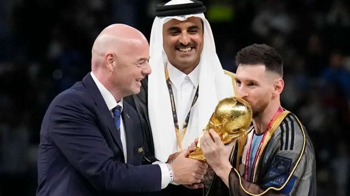 messi al thani infantino