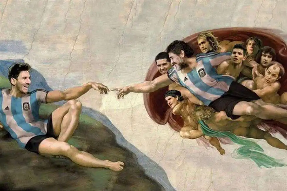 messi maradona argentina